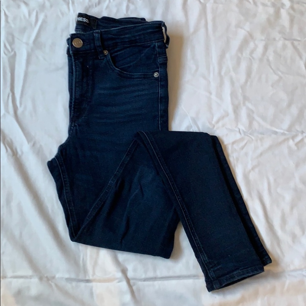 Express Dark Wash High Rise Legging Jean Size 2R